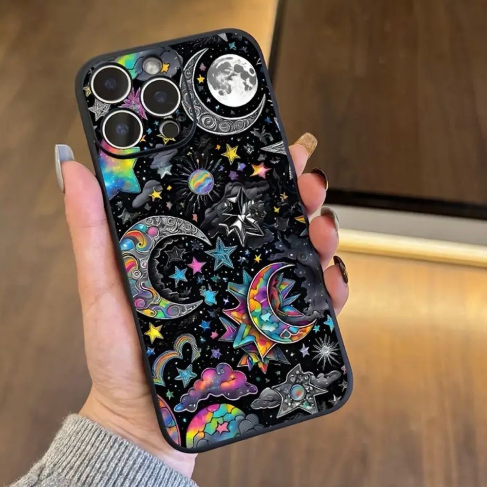 Casetify Cosmic Design Phone Case - Black and Multicolor